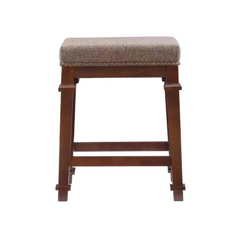 Sgabello da bar Kennedy senza schienale, altezza bancone, in legno - Linon