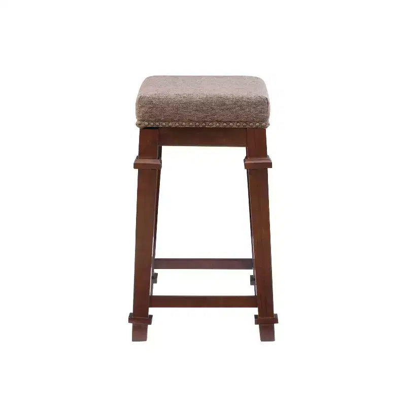 Sgabello da bar Kennedy senza schienale, altezza bancone, in legno - Linon