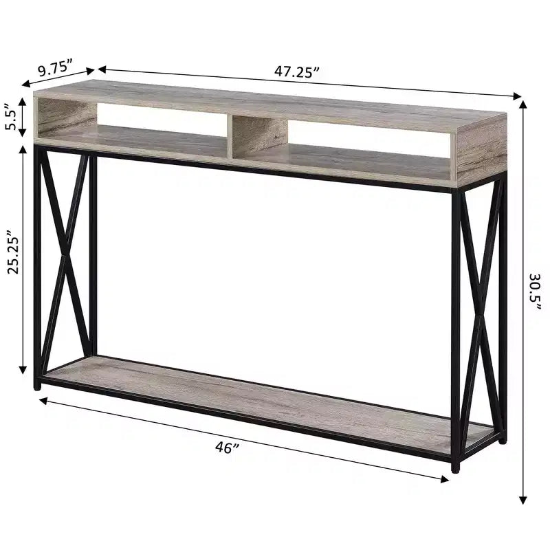 Tavolo Consolle Tucson Deluxe con ripiano - Breighton Home