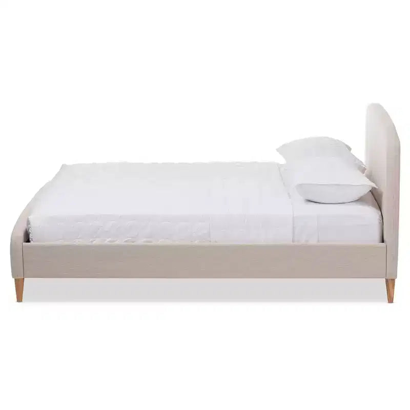 Letto a piattaforma imbottito in tessuto Mia Mid-Century - Baxton Studio