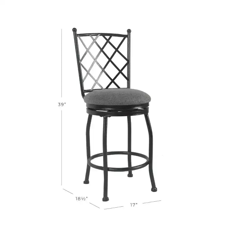 Sgabello da bar Tristan in metallo altezza bancone - HomePop
