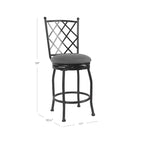 Sgabello da bar Tristan in metallo altezza bancone - HomePop