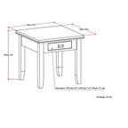 Tavolino in legno massello Stratford - Wyndenhall