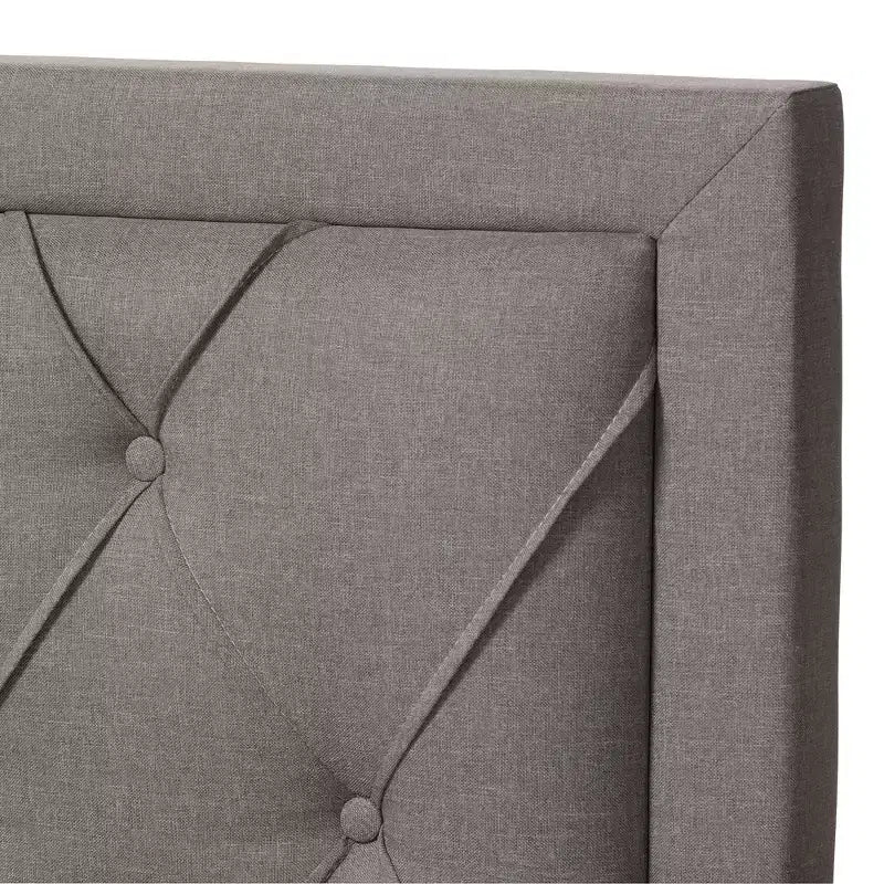 Baxton Studio Aurelie Letto Moderno e Contemporaneo Imbottito in Tessuto con Contenitore
