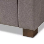 Baxton Studio Aurelie Letto Moderno e Contemporaneo Imbottito in Tessuto con Contenitore