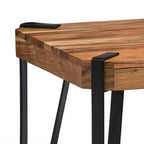 Tavolino da caffè Alaterre Furniture Ryegate con bordo vivo in legno massello e metallo