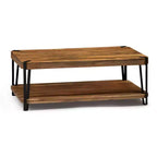 Tavolino da caffè Alaterre Furniture Ryegate con bordo vivo in legno massello e metallo