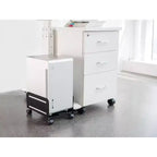 Supporto mobile per PC Monoprice Steel Computer Case CPU Tower – Struttura in acciaio verniciato a polvere nero – Collezione Workstream