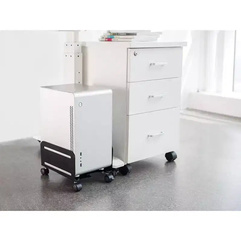 Supporto mobile per PC Monoprice Steel Computer Case CPU Tower – Struttura in acciaio verniciato a polvere nero – Collezione Workstream