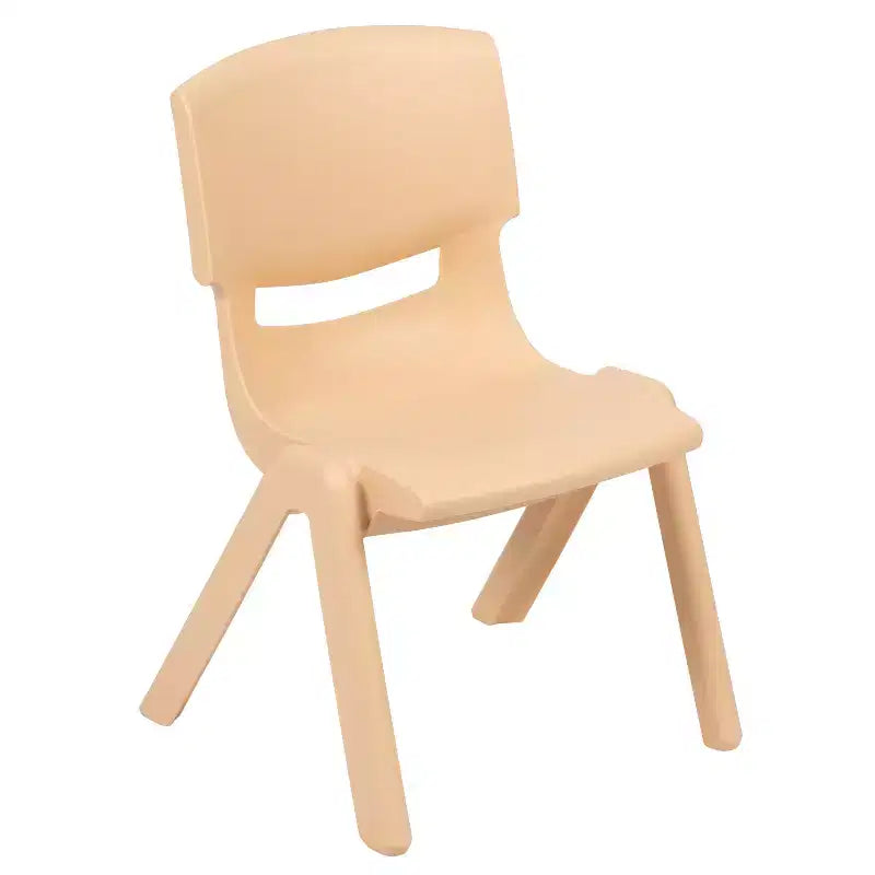Flash Furniture Tavolo attività in plastica a mezza luna 35W x 65L regolabile in altezza con 4 sedie