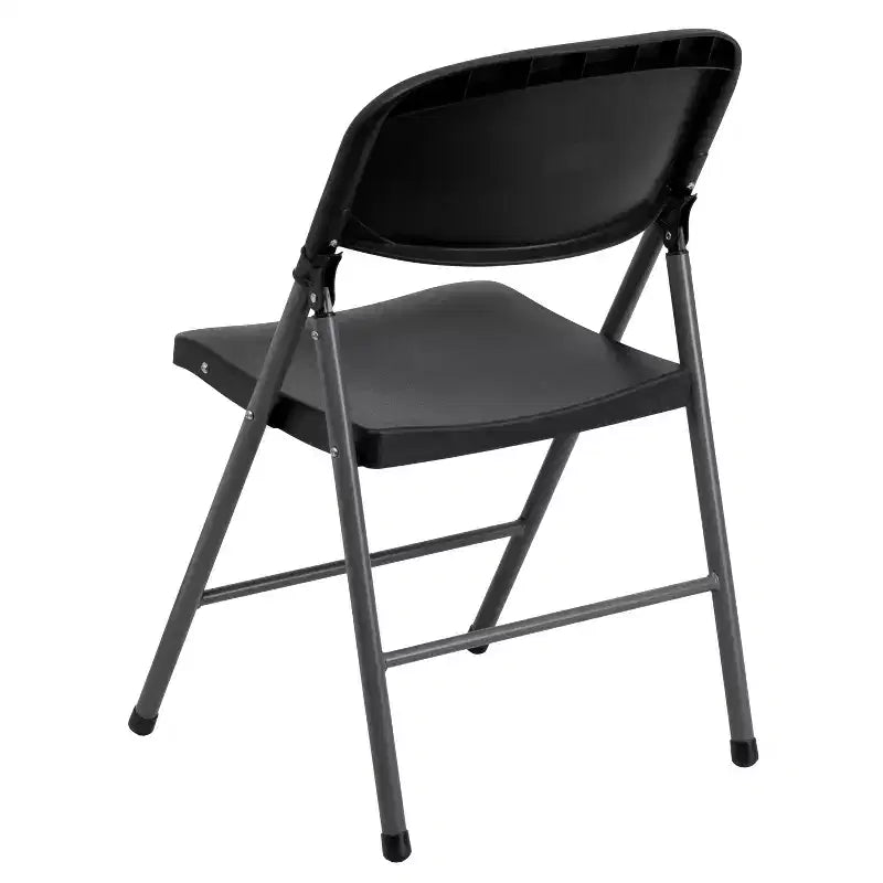 Flash Furniture Sedia Pieghevole in Plastica Serie HERCULES, Confezione da 2, Capacità 150 kg, con Struttura Antracite