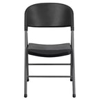 Flash Furniture Sedia Pieghevole in Plastica Serie HERCULES, Confezione da 2, Capacità 150 kg, con Struttura Antracite