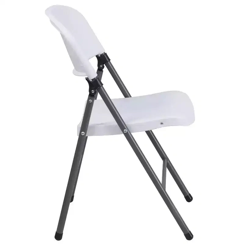 Flash Furniture Sedia Pieghevole in Plastica Serie HERCULES, Confezione da 2, Capacità 150 kg, con Struttura Antracite