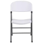 Flash Furniture Sedia Pieghevole in Plastica Serie HERCULES, Confezione da 2, Capacità 150 kg, con Struttura Antracite