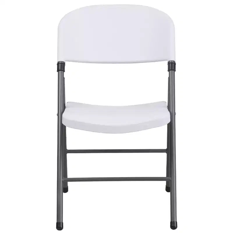 Flash Furniture Sedia Pieghevole in Plastica Serie HERCULES, Confezione da 2, Capacità 150 kg, con Struttura Antracite