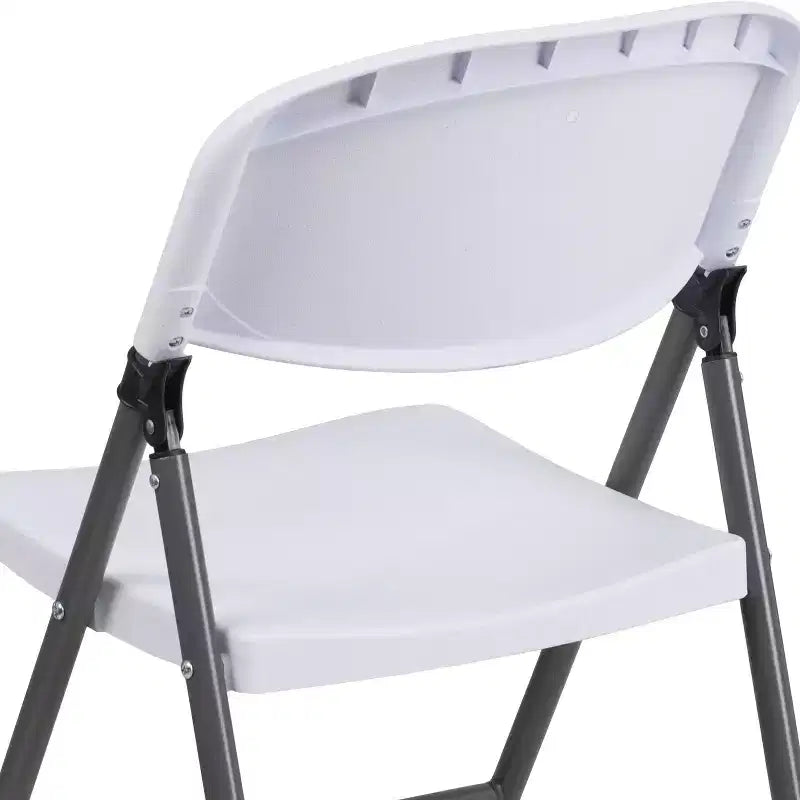 Flash Furniture Sedia Pieghevole in Plastica Serie HERCULES, Confezione da 2, Capacità 150 kg, con Struttura Antracite