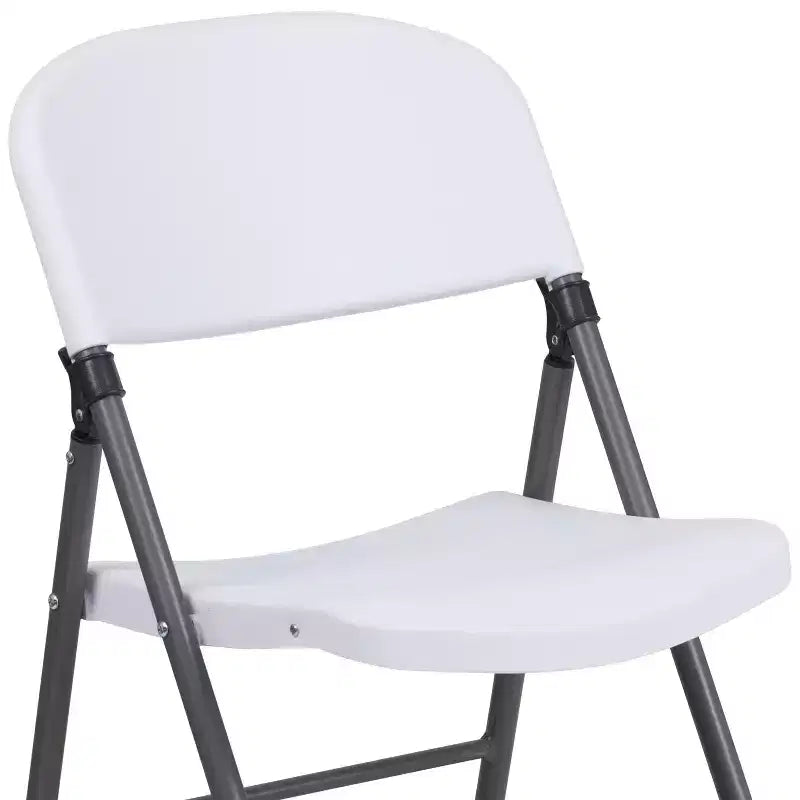 Flash Furniture Sedia Pieghevole in Plastica Serie HERCULES, Confezione da 2, Capacità 150 kg, con Struttura Antracite