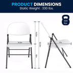 Flash Furniture Sedia Pieghevole in Plastica Serie HERCULES, Confezione da 2, Capacità 150 kg, con Struttura Antracite