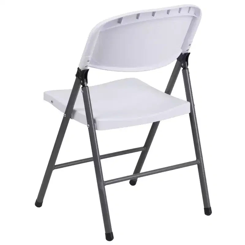 Flash Furniture Sedia Pieghevole in Plastica Serie HERCULES, Confezione da 2, Capacità 150 kg, con Struttura Antracite