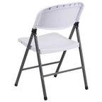 Flash Furniture Sedia Pieghevole in Plastica Serie HERCULES, Confezione da 2, Capacità 150 kg, con Struttura Antracite