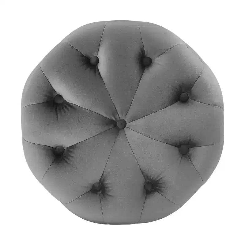 Pouf rotondo Amour Tufted Button in velluto ad alte prestazioni - Modway