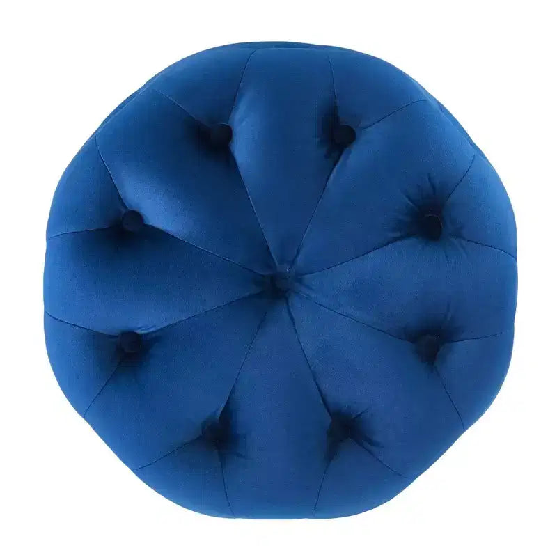 Pouf rotondo Amour Tufted Button in velluto ad alte prestazioni - Modway