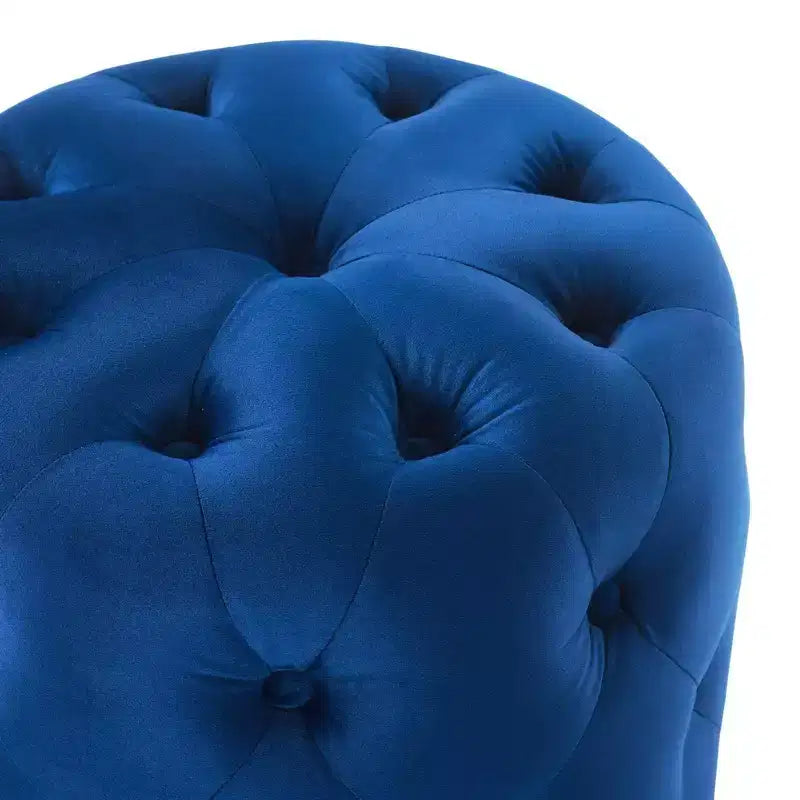 Pouf rotondo Amour Tufted Button in velluto ad alte prestazioni - Modway