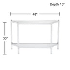 55 Downing Street Erica Tavolino Consolle Rettangolare Moderno in Acrilico 48 x 16 con Ripiano Gambe Sottili Trasparenti per Soggiorno Camera da Letto Comodino Ingresso Casa