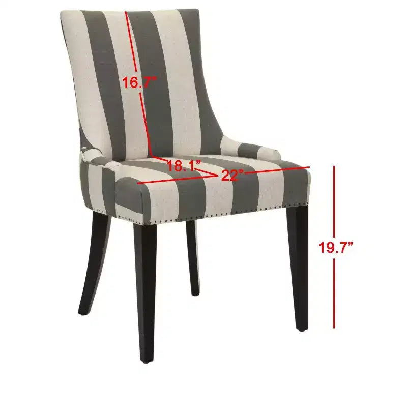Sedia da pranzo Becca 19 H con finitura a borchie - MCR4502 - Safavieh Couture