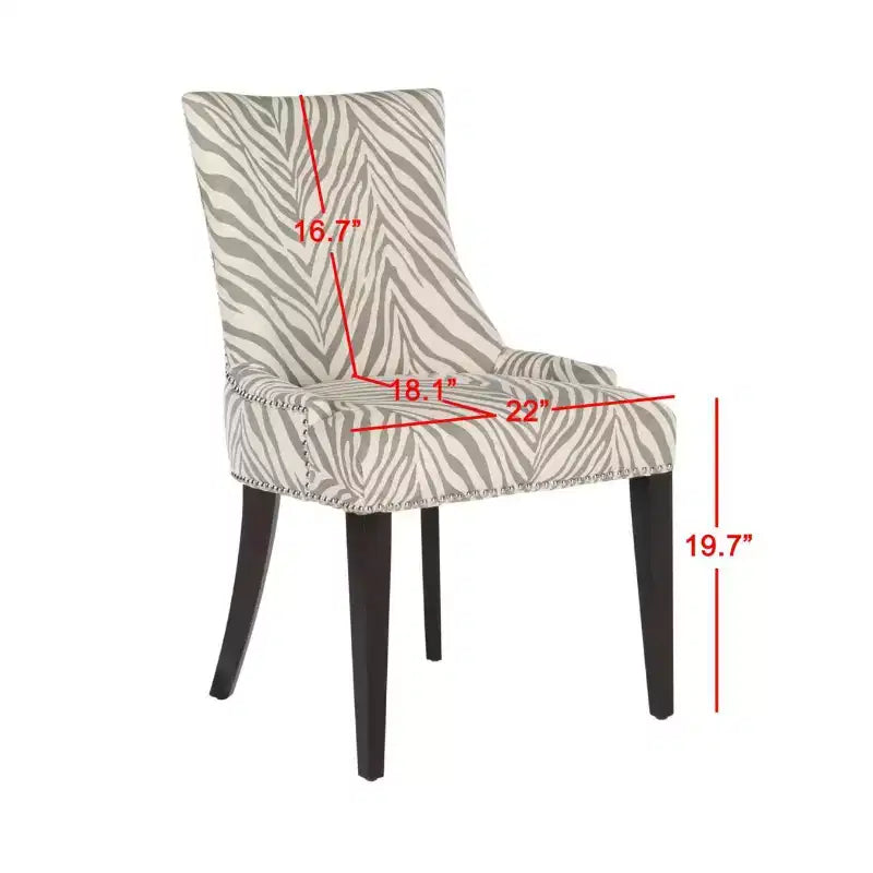 Sedia da pranzo Becca 19 H con finitura a borchie - MCR4502 - Safavieh Couture