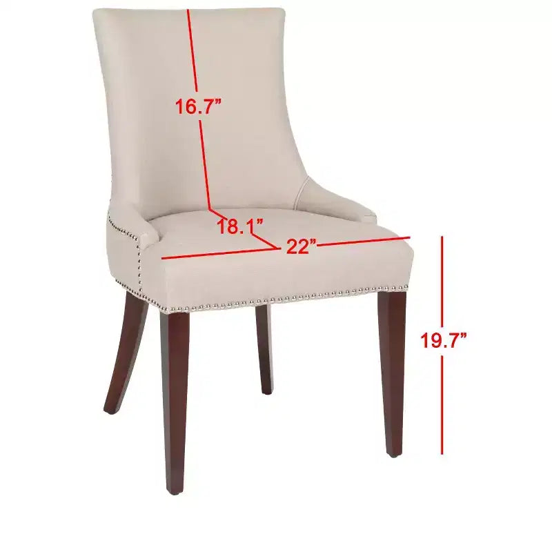 Sedia da pranzo Becca 19 H con finitura a borchie - MCR4502 - Safavieh Couture