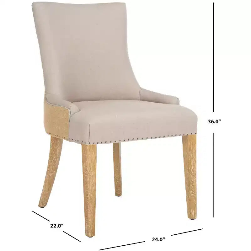 Sedia da pranzo Becca 19 H con finitura a borchie - MCR4502 - Safavieh Couture