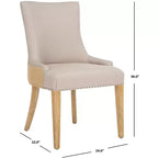 Sedia da pranzo Becca 19 H con finitura a borchie - MCR4502 - Safavieh Couture