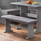Set da pranzo con angolo colazione Buylateral 3 pezzi Polly Farmhouse imbottito in legno massello