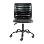 Sedia da ufficio girevole Flash Furniture con schienale basso, senza braccioli, a costine, di design