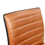 Sedia da ufficio girevole Flash Furniture con schienale basso, senza braccioli, a costine, di design