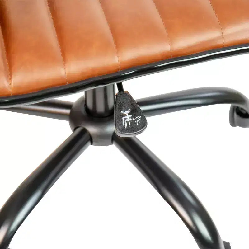 Sedia da ufficio girevole Flash Furniture con schienale basso, senza braccioli, a costine, di design