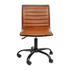 Sedia da ufficio girevole Flash Furniture con schienale basso, senza braccioli, a costine, di design