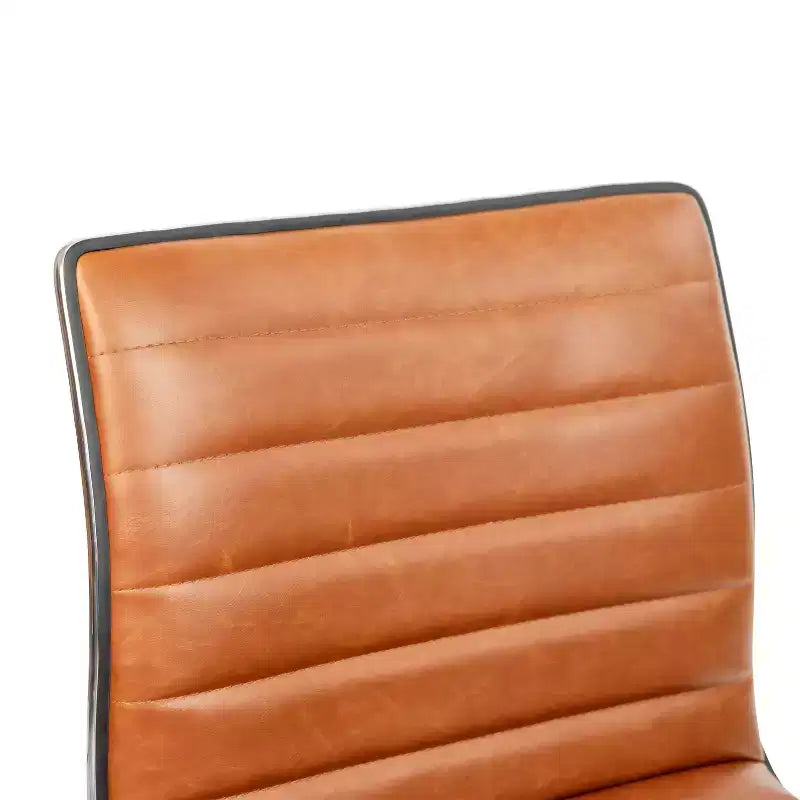 Sedia da ufficio girevole Flash Furniture con schienale basso, senza braccioli, a costine, di design