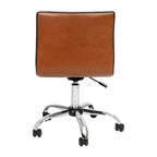 Sedia da ufficio girevole Flash Furniture con schienale basso, senza braccioli, a costine, di design