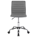 Sedia da ufficio girevole Flash Furniture con schienale basso, senza braccioli, a costine, di design