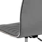 Sedia da ufficio girevole Flash Furniture con schienale basso, senza braccioli, a costine, di design