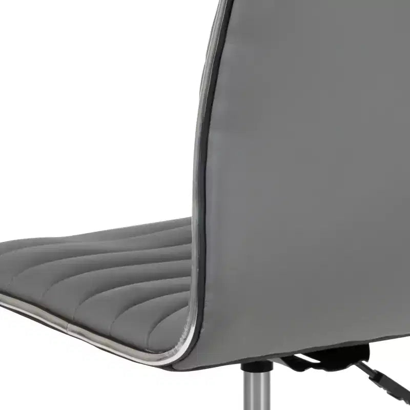 Sedia da ufficio girevole Flash Furniture con schienale basso, senza braccioli, a costine, di design