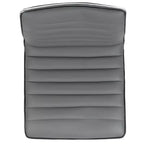 Sedia da ufficio girevole Flash Furniture con schienale basso, senza braccioli, a costine, di design