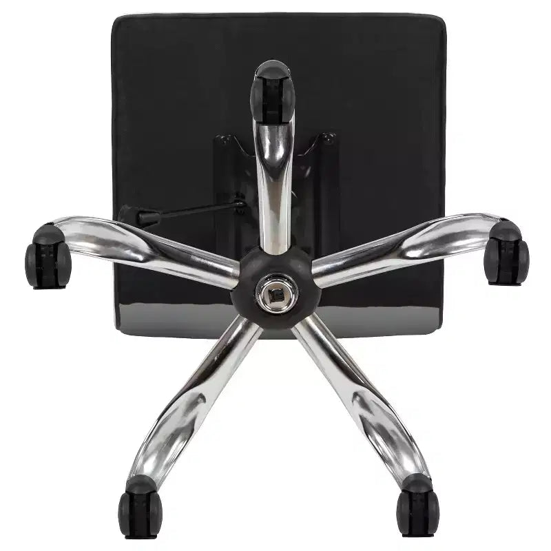 Sedia da ufficio girevole Flash Furniture con schienale basso, senza braccioli, a costine, di design