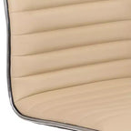 Sedia da ufficio girevole Flash Furniture con schienale basso, senza braccioli, a costine, di design