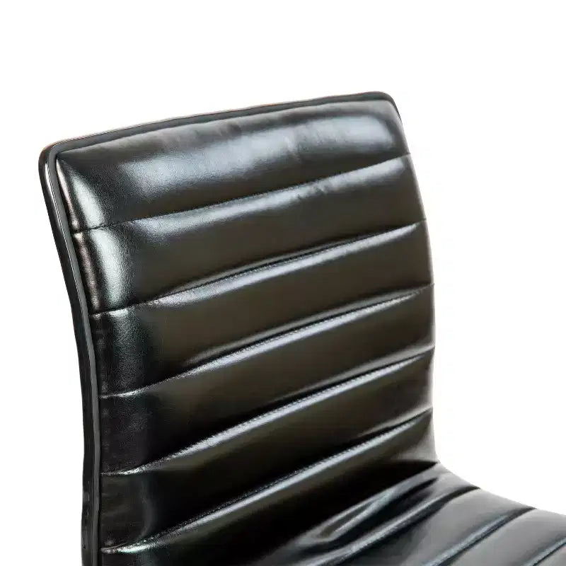 Sedia da ufficio girevole Flash Furniture con schienale basso, senza braccioli, a costine, di design