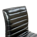 Sedia da ufficio girevole Flash Furniture con schienale basso, senza braccioli, a costine, di design