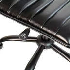 Sedia da ufficio girevole Flash Furniture con schienale basso, senza braccioli, a costine, di design