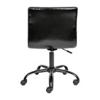 Sedia da ufficio girevole Flash Furniture con schienale basso, senza braccioli, a costine, di design
